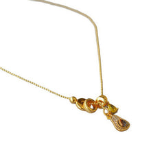 Load image into Gallery viewer, Tiger&#39;s eye avocado pendant necklace
