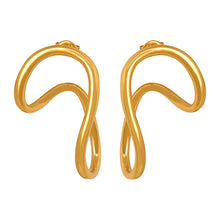 Load image into Gallery viewer, Golden stainless steel irregular-shaped encircling exaggerated earrings