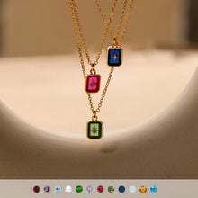 Load image into Gallery viewer, New Polaris Birthstone 12 Birthday crystal Pendant stainless steel necklace