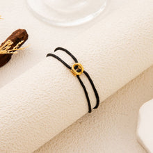 Load image into Gallery viewer, Stainless steel lucky symbol fortune bead woven rope bracelet