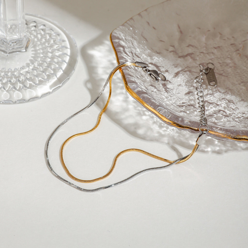 Stainless steel color-matched thin bracelet