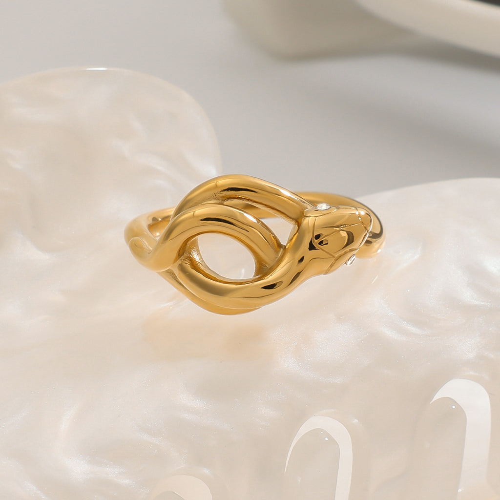 Stainless steel serpentine ring