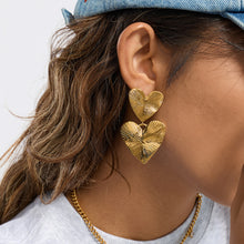 Load image into Gallery viewer, Stainless steel exaggerated heart-shaped earrings