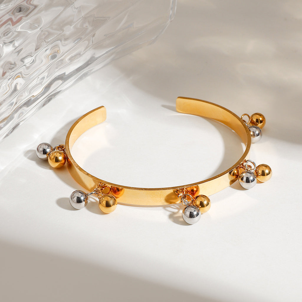 18K gold stainless steel open bracelet