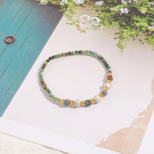 Load image into Gallery viewer, Colored natural stone freshwater pearl handcrafted beaded bracelet