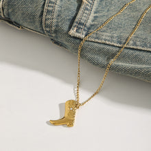 Load image into Gallery viewer, Stainless steel boot pendant necklace