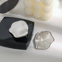 Load image into Gallery viewer, Exaggerated large polished stainless steel earrings