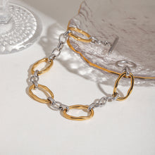 Load image into Gallery viewer, Stainless steel gold and silver color-matched bracelet