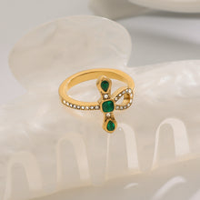 Load image into Gallery viewer, Stainless steel cross snake ring