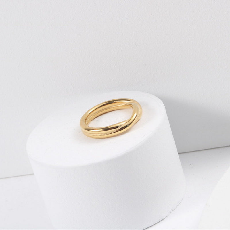 Stainless steel double-layer cross-wound ring