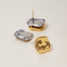 Load image into Gallery viewer, Stainless steel gold and silver color-matched earrings