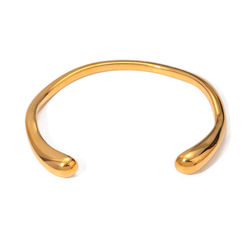 Golden 18K stainless steel open bracelet