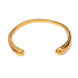 Golden 18K stainless steel open bracelet