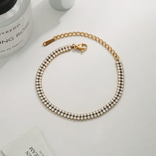 Load image into Gallery viewer, Stainless steel zircon chain bracelet