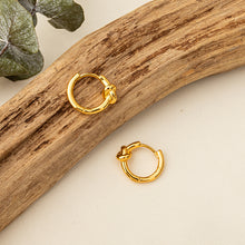 Load image into Gallery viewer, Golden French plain ring ear buckles
