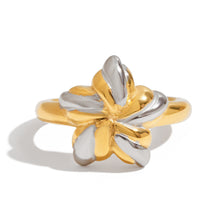 Load image into Gallery viewer, An 18K gold, stainless steel, gold and silver color-matched five-pointed star opening ring