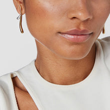 Load image into Gallery viewer, Gold and silver dual-color stainless steel front and back earrings