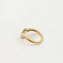 Load image into Gallery viewer, 18K gold stainless steel ring set with zirconium petals