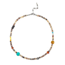 Load image into Gallery viewer, Handcrafted beaded shell natural stone necklace