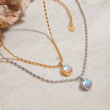 Load image into Gallery viewer, Stainless steel moonstone pendant necklace