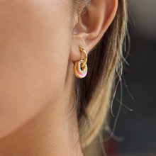 Load image into Gallery viewer, Stainless steel earrings with oil-dripping circles