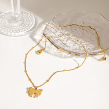 Load image into Gallery viewer, Stainless steel bow pendant necklace