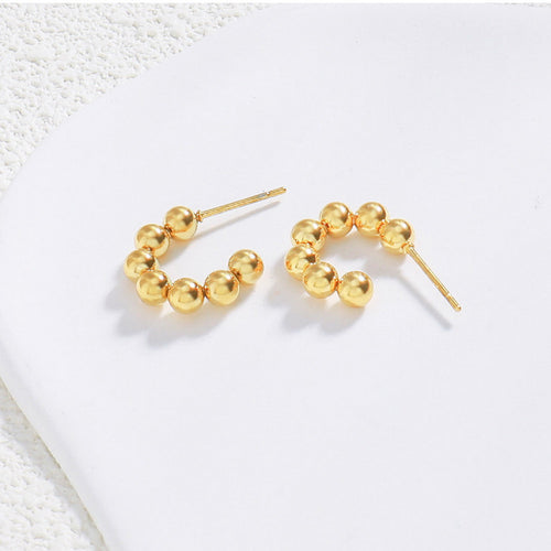 Stainless steel U-shaped stud earrings