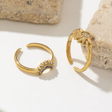 Load image into Gallery viewer, Stainless steel Sun and Moon Shining Together open-top ring set