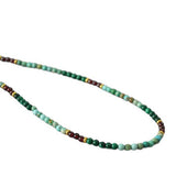 Malachite garnet turquoise beaded necklace