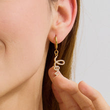 Load image into Gallery viewer, Stainless steel LOVE heart-shaped pendant ear rings