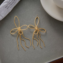 Load image into Gallery viewer, Stainless steel butterfly tassel stud earrings