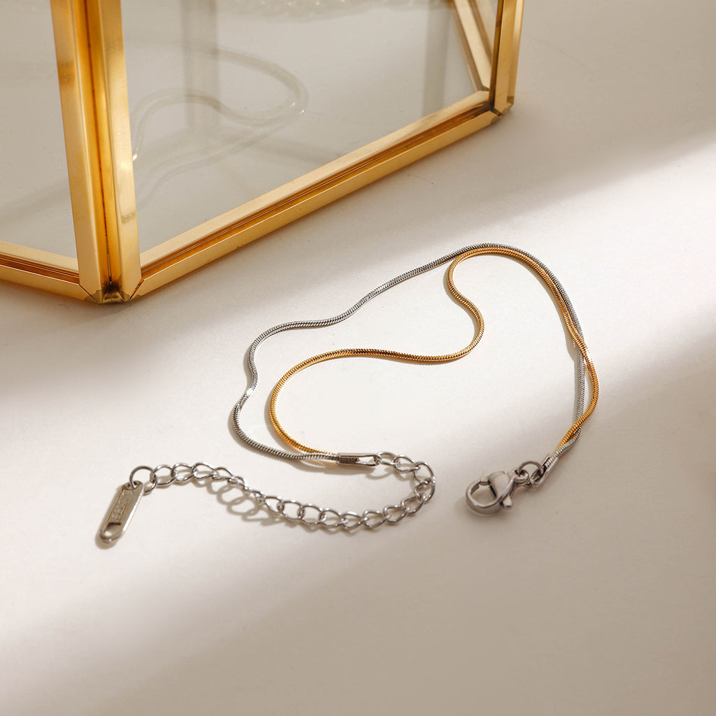 Stainless steel color-matched thin bracelet