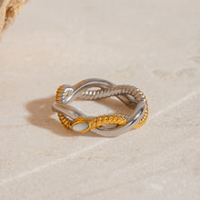 Load image into Gallery viewer, Stainless steel, gold and silver color-matched snake-shaped closed ring