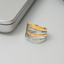Load image into Gallery viewer, Stainless steel golden steel color two-tone ring