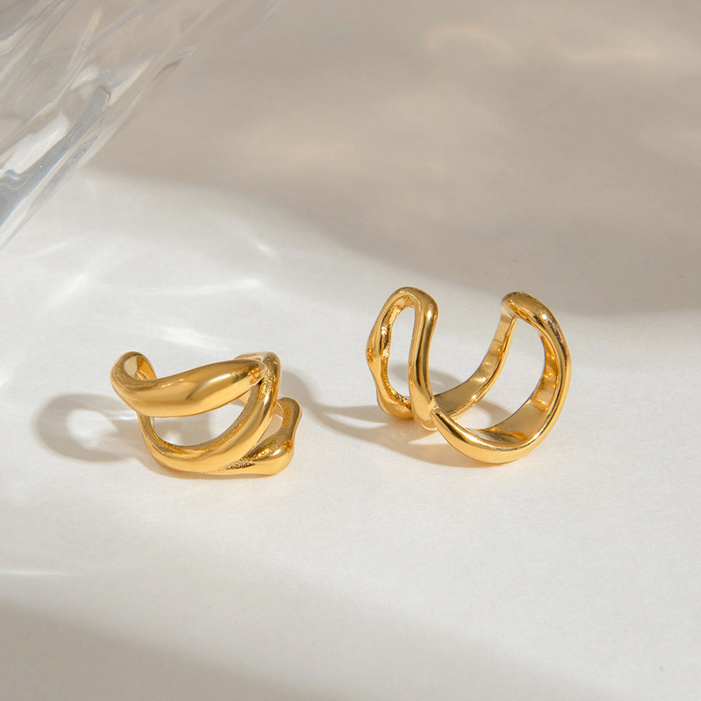 Stainless steel line perforated multi-layer ear clips