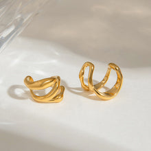 Load image into Gallery viewer, Stainless steel line perforated multi-layer ear clips