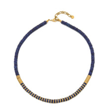 Load image into Gallery viewer, Lapis lazuli necklace, sweater chain