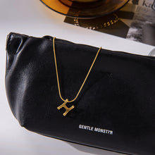 Load image into Gallery viewer, A golden stainless steel H-letter necklace