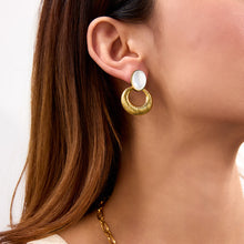 Load image into Gallery viewer, Stainless steel cat-eye stone earrings