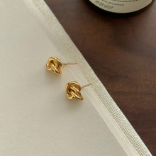Load image into Gallery viewer, Tie a pair of S925 sterling silver knots around the twisted ear studs