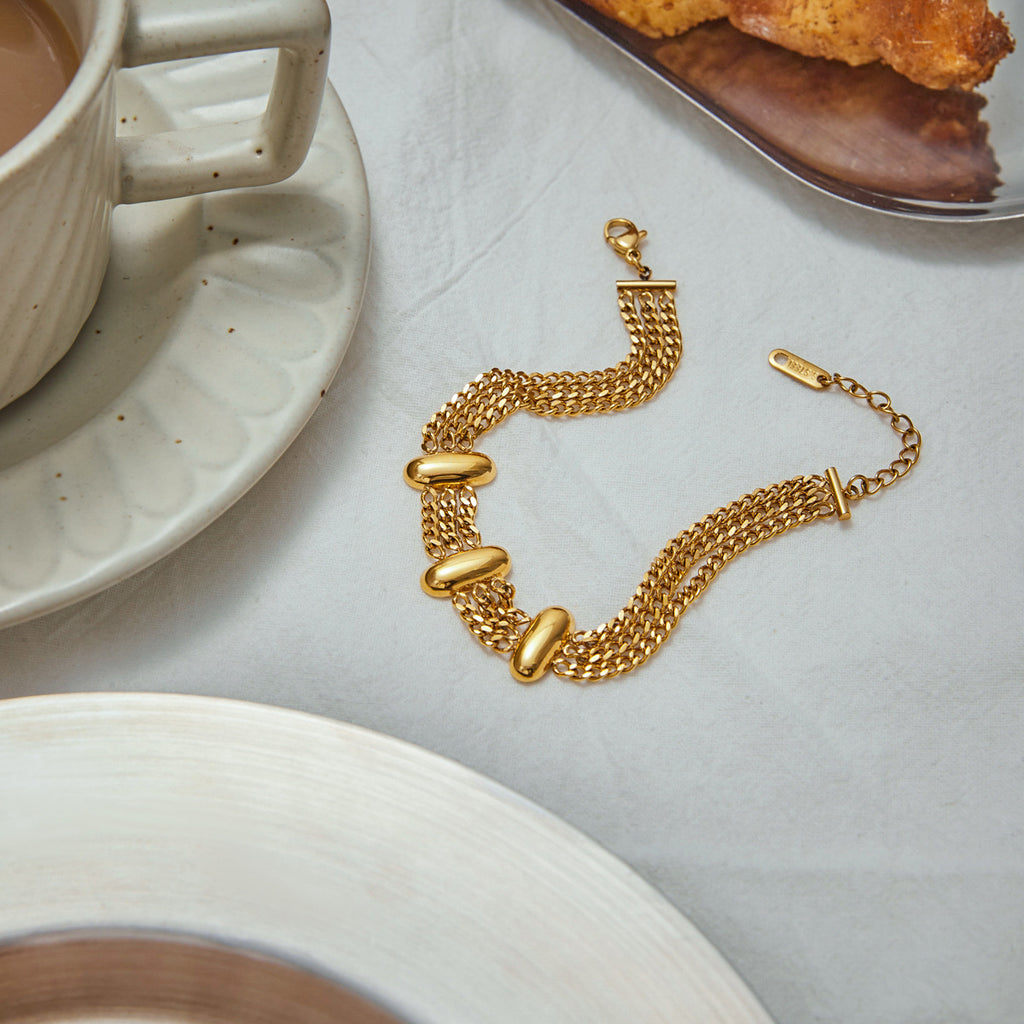 18K gold stainless steel bracelet