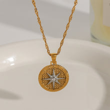 Load image into Gallery viewer, 18K stainless steel 8-pointed star pendant necklace
