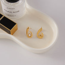 Load image into Gallery viewer, 18k stainless steel zircon stud earrings