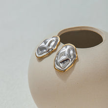 Load image into Gallery viewer, Stainless steel gold and silver color-matched earrings