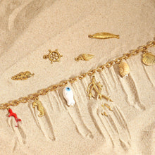 Load image into Gallery viewer, Marine beach coral shell pendant stainless steel necklace