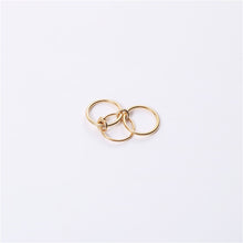 Load image into Gallery viewer, A golden three-ring ring