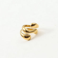 Load image into Gallery viewer, 18K gold stainless steel spiral three-layer smooth ring