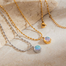Load image into Gallery viewer, Stainless steel moonstone pendant necklace