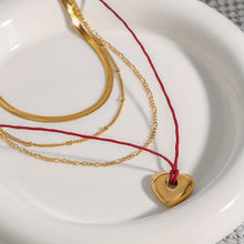 Load image into Gallery viewer, Stainless steel multi-layer heart-shaped necklace