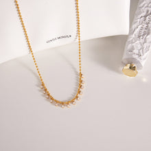 Load image into Gallery viewer, Stainless steel white zircon pendant necklace